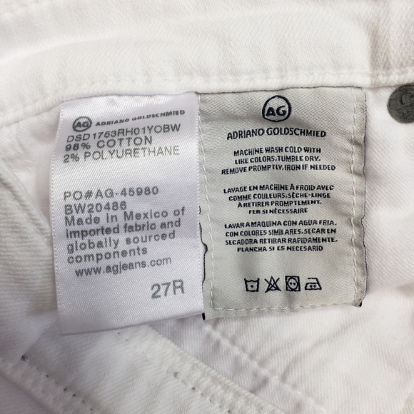 Anthropologie AG White High Rise Cropped Jeans - Picture 9 of 12